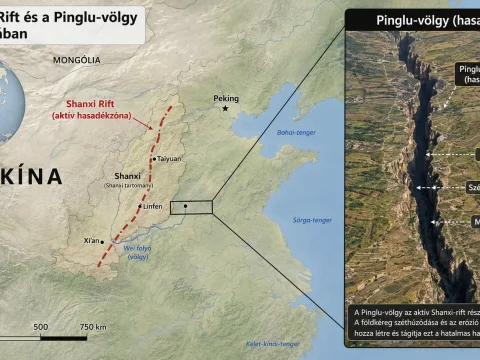 Egy hatalmas repedés vágja át Kínát